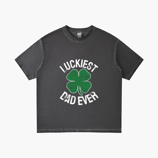 St Patrick'S Day Shamrock Luckiest Dad Irish Gradient T Shirts
