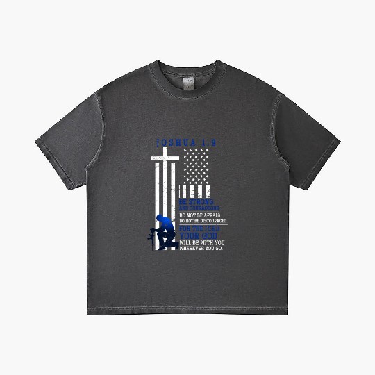 Holy Bible Verse Us Flag American Christian Prayer Gradient T Shirts