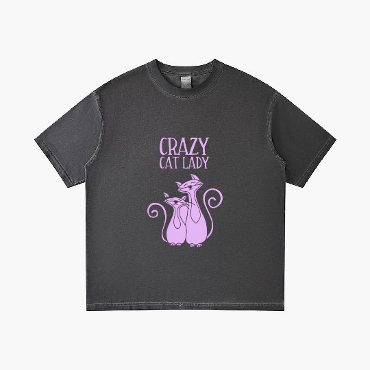 Crazy Cat Lady For Cat Purple Gradient T Shirts