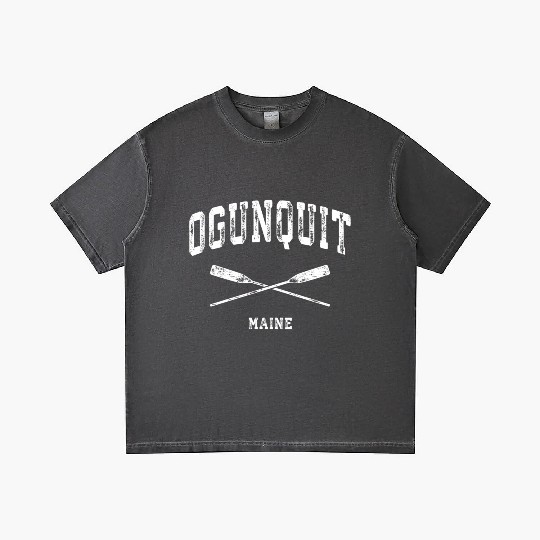 Ogunquit Maine Nautical Crossed Oars Gradient T Shirts