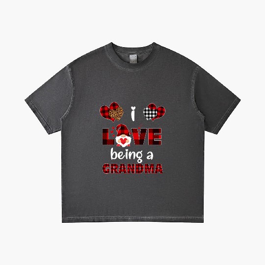 I Love Being Grandma Gnomes Family Valentine'S Day Gradient T Shirts