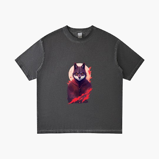 Ninja Style: The Cute Wolf Face with a Twist of Me Gradient T Shirts