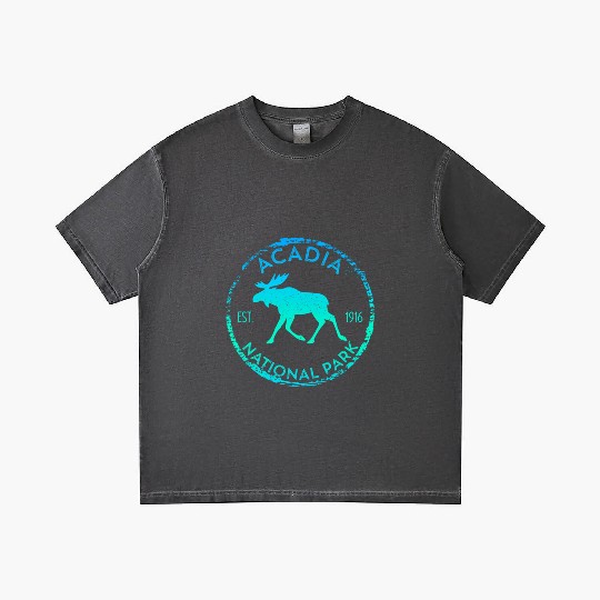 Acadia National Park Np Maine Moose Gradient T Shirts