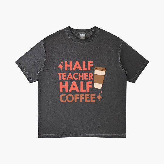 Half Coffee Half Teacher Gradient T Shirts