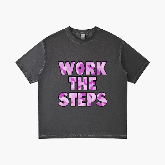 Work the Steps purple camo Gradient T Shirts