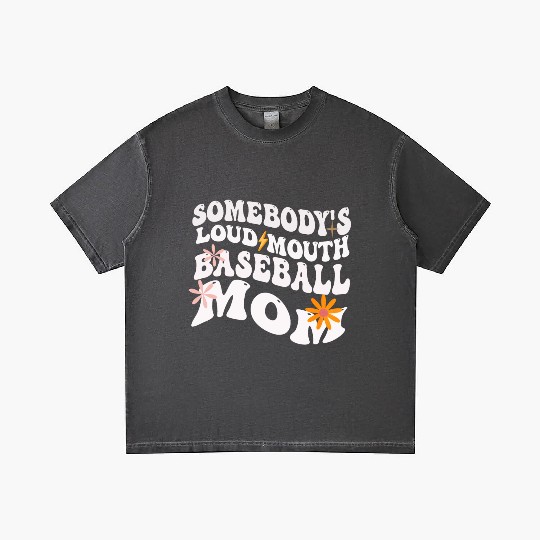 Funny Somebody's Loud Mouth Baseball Mom Gradient T Shirts