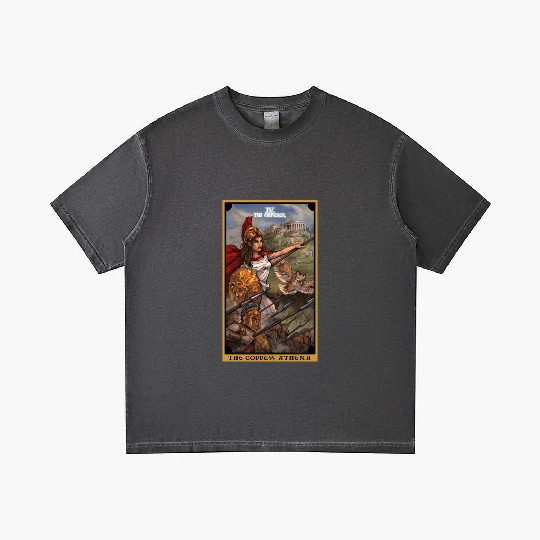 The Goddess Athena The Emperor Tarot Card Greek Gradient T Shirts