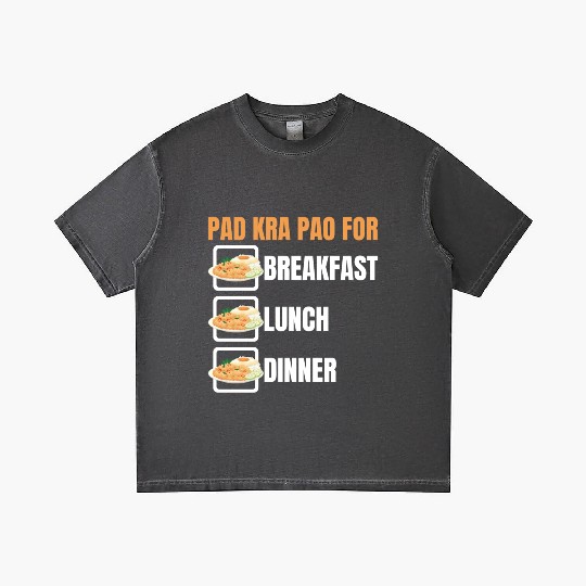 Thai Food Lover Pad Kra Pao Thai Cuisine Gradient T Shirts