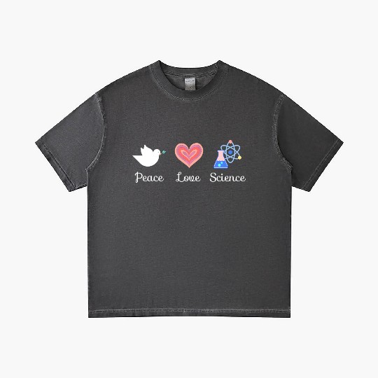 Peace Love & Science Heart Leopard Plaid Gradient T Shirts