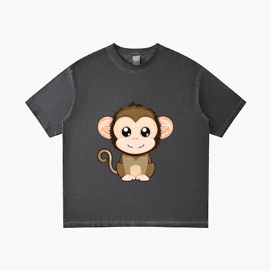 Cute, Joyful Monkey - Kawaii Style Gradient T Shirts