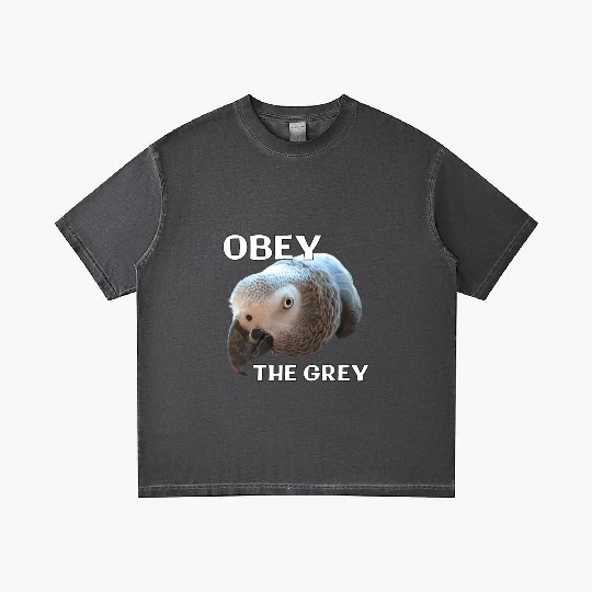 Obey The Grey - African Grey Parrot Gradient T Shirts