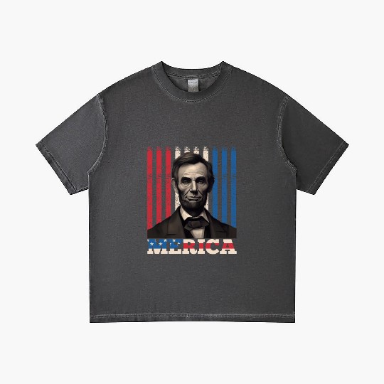 Merica Lincoln Independence Day Party 4th July Gradient T Shirts