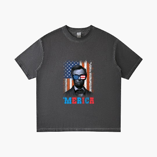 Merica Lincoln Independence Day Party 4th July Gradient T Shirts