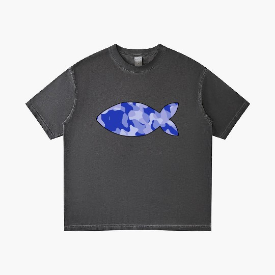 Fish blue camo Gradient T Shirts