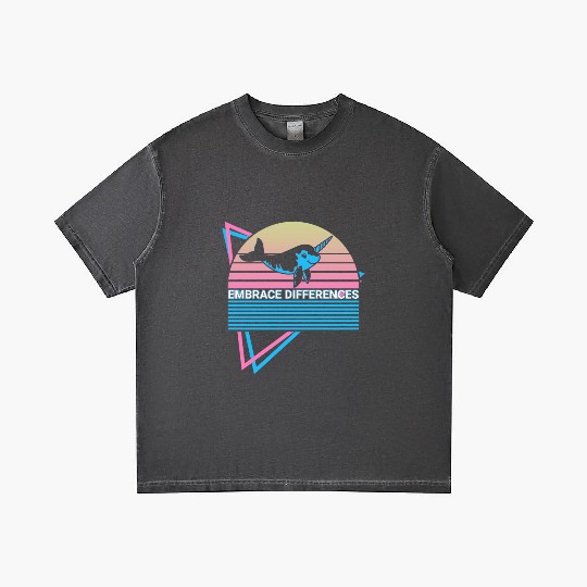 Narwhal Retro Gradient T Shirts