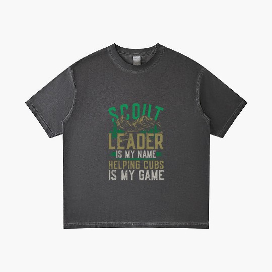 Scout Leader Is My Name Helping Cubs Is My Game Gradient T Shirts
