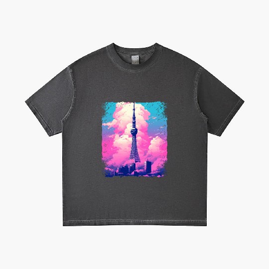 Aesthetic Tokyo Skytree Vaporwave Japanese Sight Gradient T Shirts