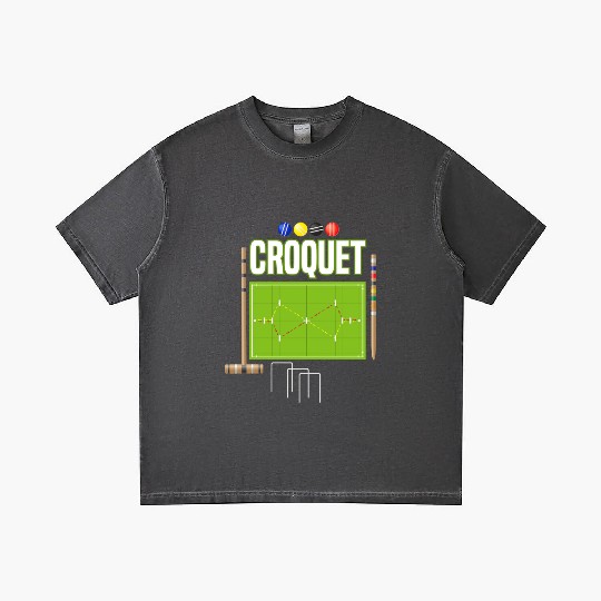 Croquet Player Garden Croquet Golf Sport Gradient T Shirts