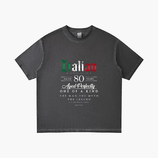 80Th Italian Age 80 Born In Italy Gradient T Shirts