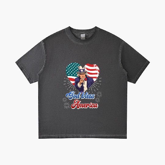 God Bless America Independence Day 4th July USA Gradient T Shirts