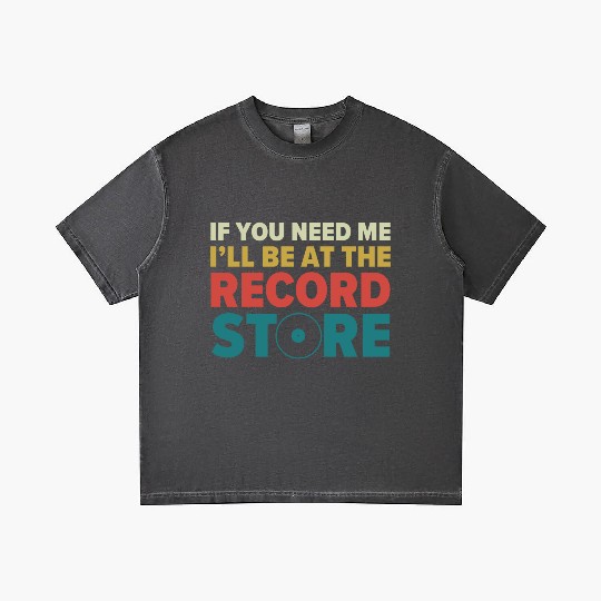 Ill Be at The Record Store Funny Vinyl Collector Gradient T Shirts