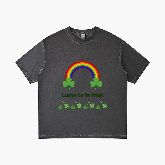 Lucky to be Irish green Gradient T Shirts