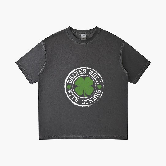 Drin Well With Others Shamrock Irish Beer St Gradient T Shirts