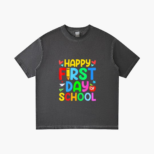 Happy First Day Of School Teacher Student Back To Gradient T Shirts