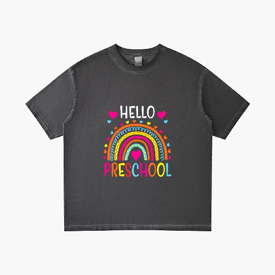 Hello Preschool Back To School Pre-K Teacher Gradient T Shirts
