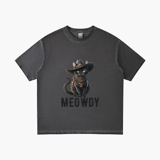 Meowdy Cat Cory Music Kitten Cowboy Gradient T Shirts