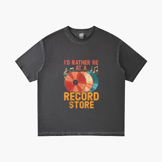 I'D Rather Be At A Record Store Vinyl Record Gradient T Shirts