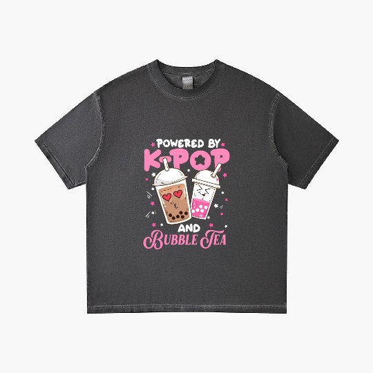 Boba Tea aii Anime Powered By Kpop And Bubble Gradient T Shirts