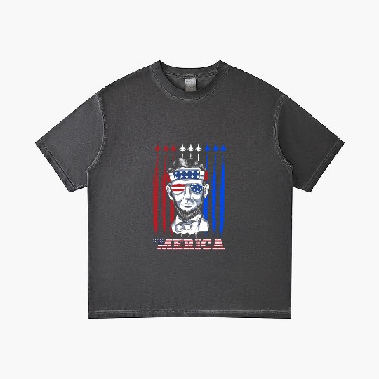 Merica Lincoln Independence Day Party Patriots Gradient T Shirts