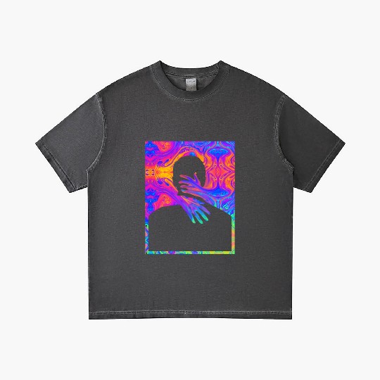 Embracing A Painting Of A Colorful Fluid Trippy Tr Gradient T Shirts