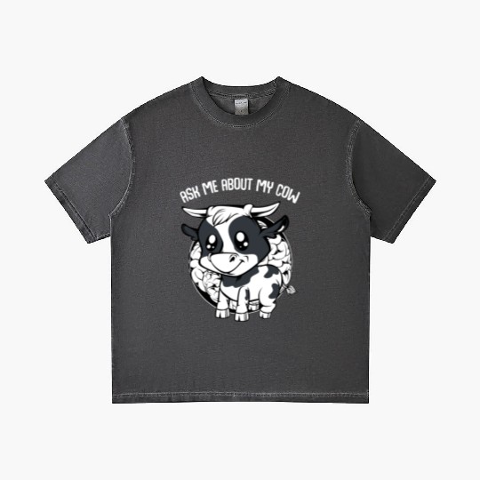 Cow Ask Me About My Cow Funny Farmer Saying Gradient T Shirts
