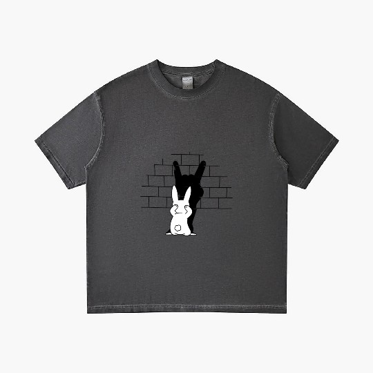 Rabbit Hand Shadow Rock And Roll Bunny Gradient T Shirts