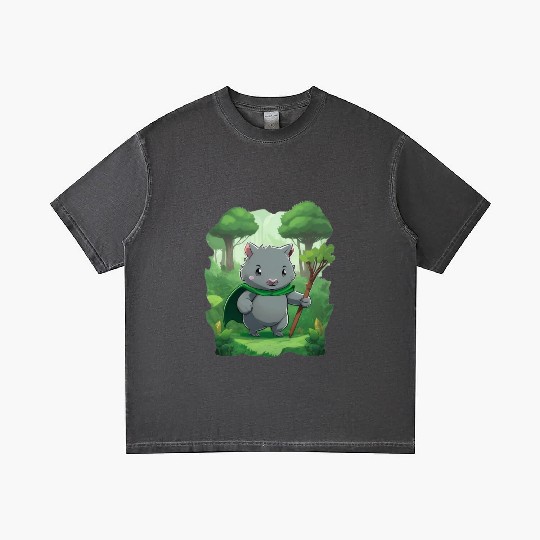 Wombat Hero - Green Cape Wombat Gradient T Shirts