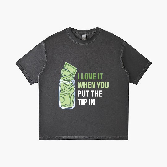When You Put The Tip In Funny Bartender Gradient T Shirts