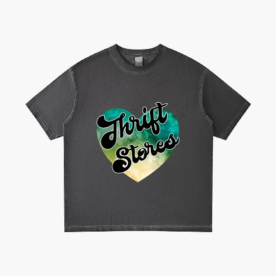 Thrift Stores green yellow watercolor heart Gradient T Shirts