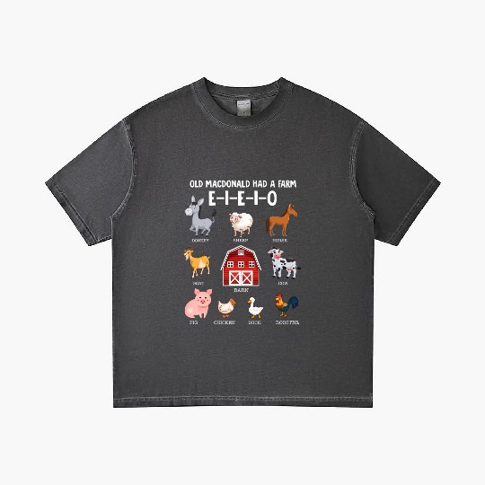 Toddler Farm Animals Old Macdonald Had A Farm Gradient T Shirts