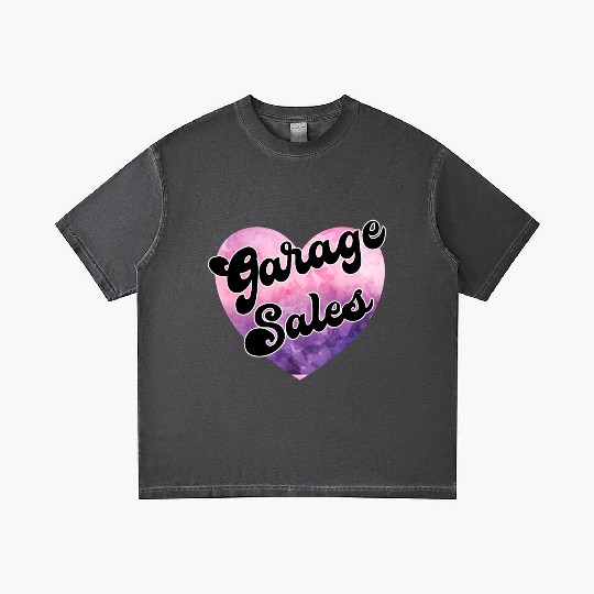 Garage Sales purple pink watercolor heart Gradient T Shirts