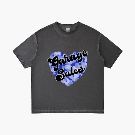 Garage Sales blue camo heart Gradient T Shirts