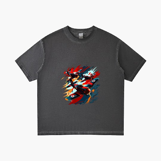 Spitfire Airplane Vintage Pilot Aviator Military Gradient T Shirts