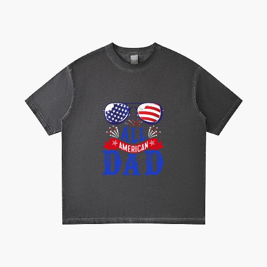 All American Dad America Pride US Patriot Gradient T Shirts
