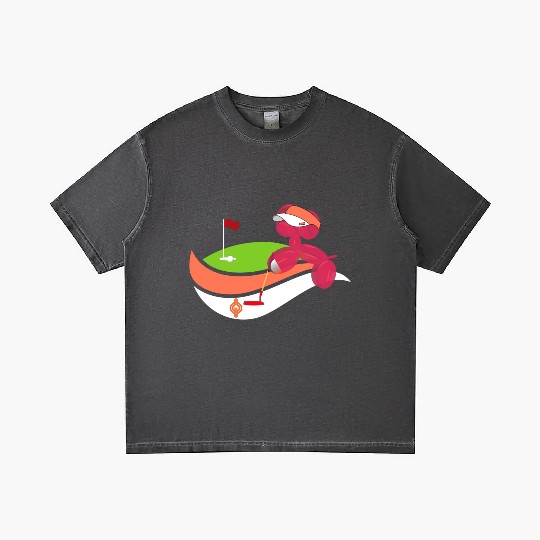 Summer Golf Balloon Dog Gradient T Shirts