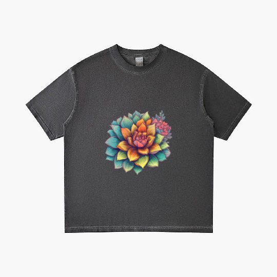 Cactus Blooming Cacti Succulent Lover Wildflower Gradient T Shirts