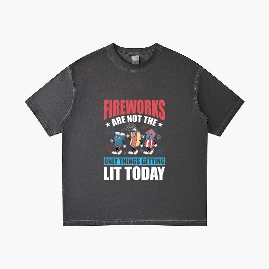 Fireworks are not the only things getting lit Gradient T Shirts