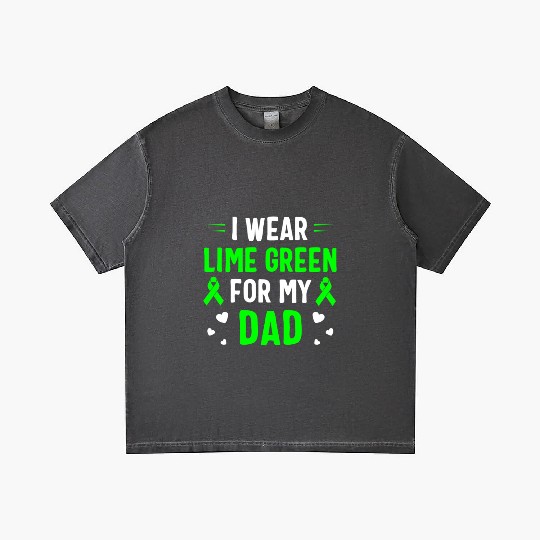 I Wear Lime Green For My Dad Lymphoma Awareness Gradient T Shirts
