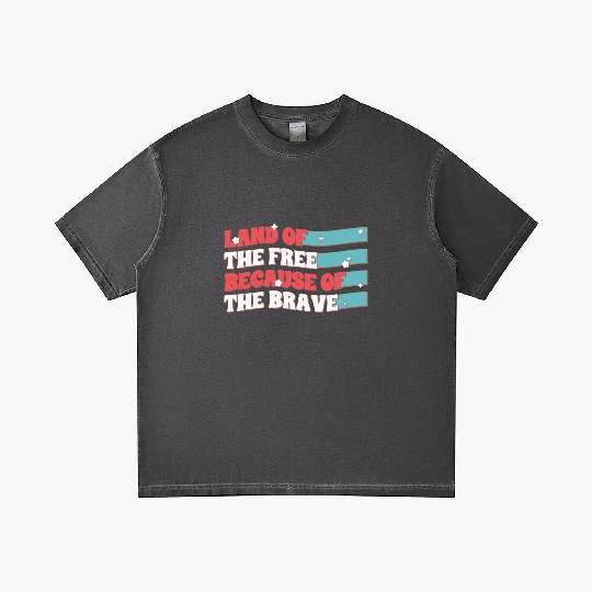 Land Of The Free Because Of The Brave Gradient T Shirts