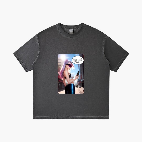 Cyberpunk Waifu Influencer Design 7 Gradient T Shirts